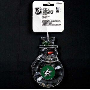 Dallas Stars NHL Acrylic Traditional Snowman Ornament